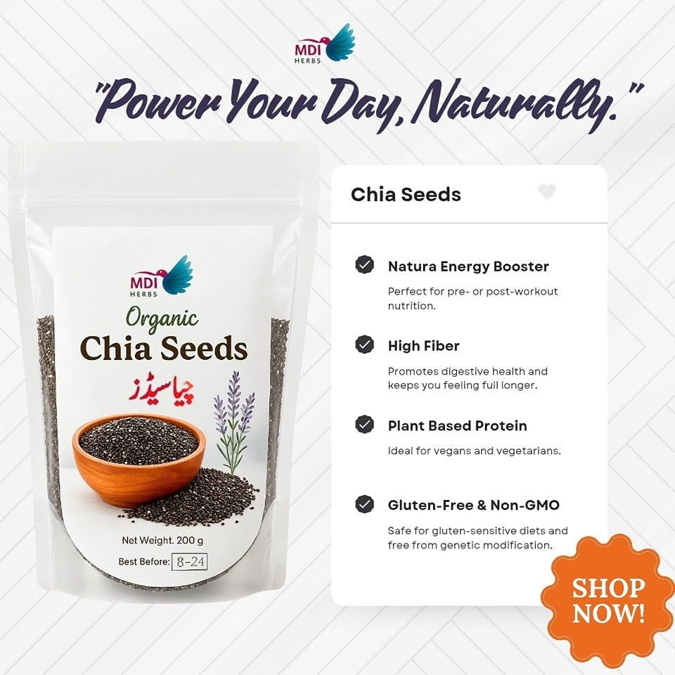 Organic Chia Seeds (Black) – Weight Loss & Energy Booster