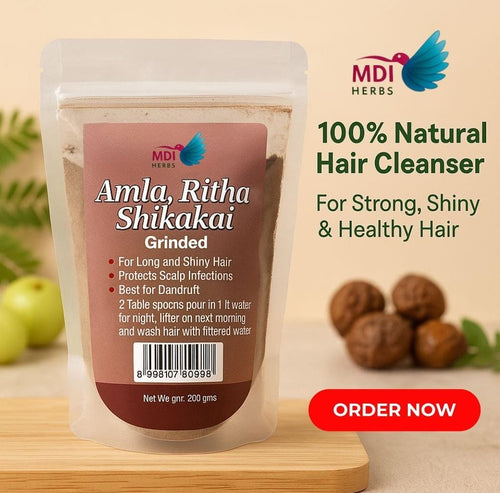 Amla Reetha Shikakai Powder – Herbal Hair Growth & Care Formula